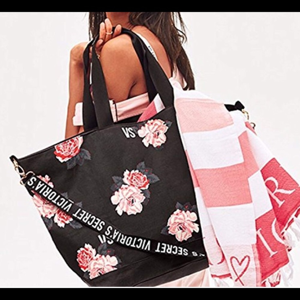 Victoria’s Secret flower tote bag